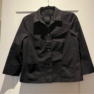 Laura Ashley 100% Cotton Poplin Boxy Oversized Relaxed Fit Cropped Jacket